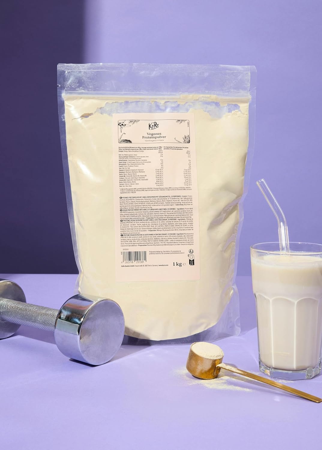 KoRo - Proteine vegane in polvere alla vaniglia | 1 kg