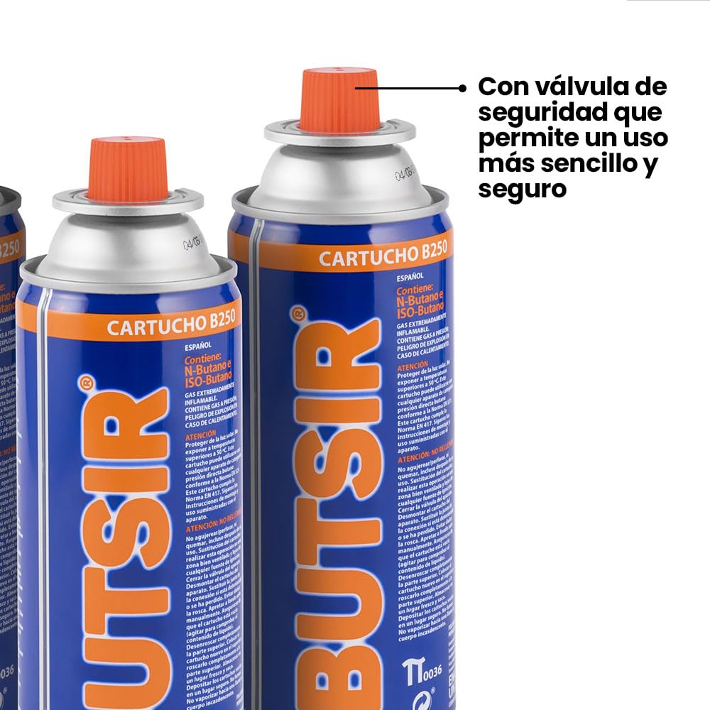 ELMA Butsir Pack 4 Cartuchos de gas para barbacoas y ahumadores