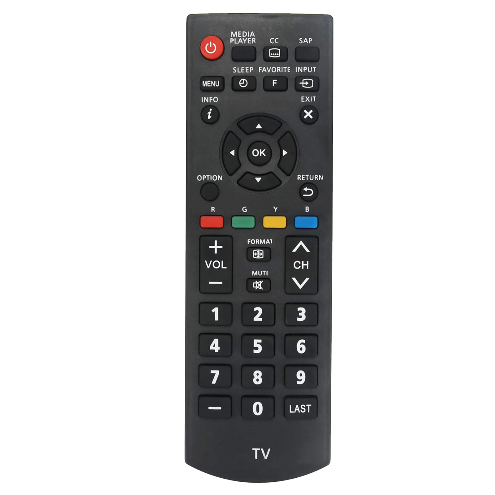 Telecomando Universale N2QAYB000926 Per TV Panasonic, TC-L50E60, TC-42AS630U, Nero, Nuovo