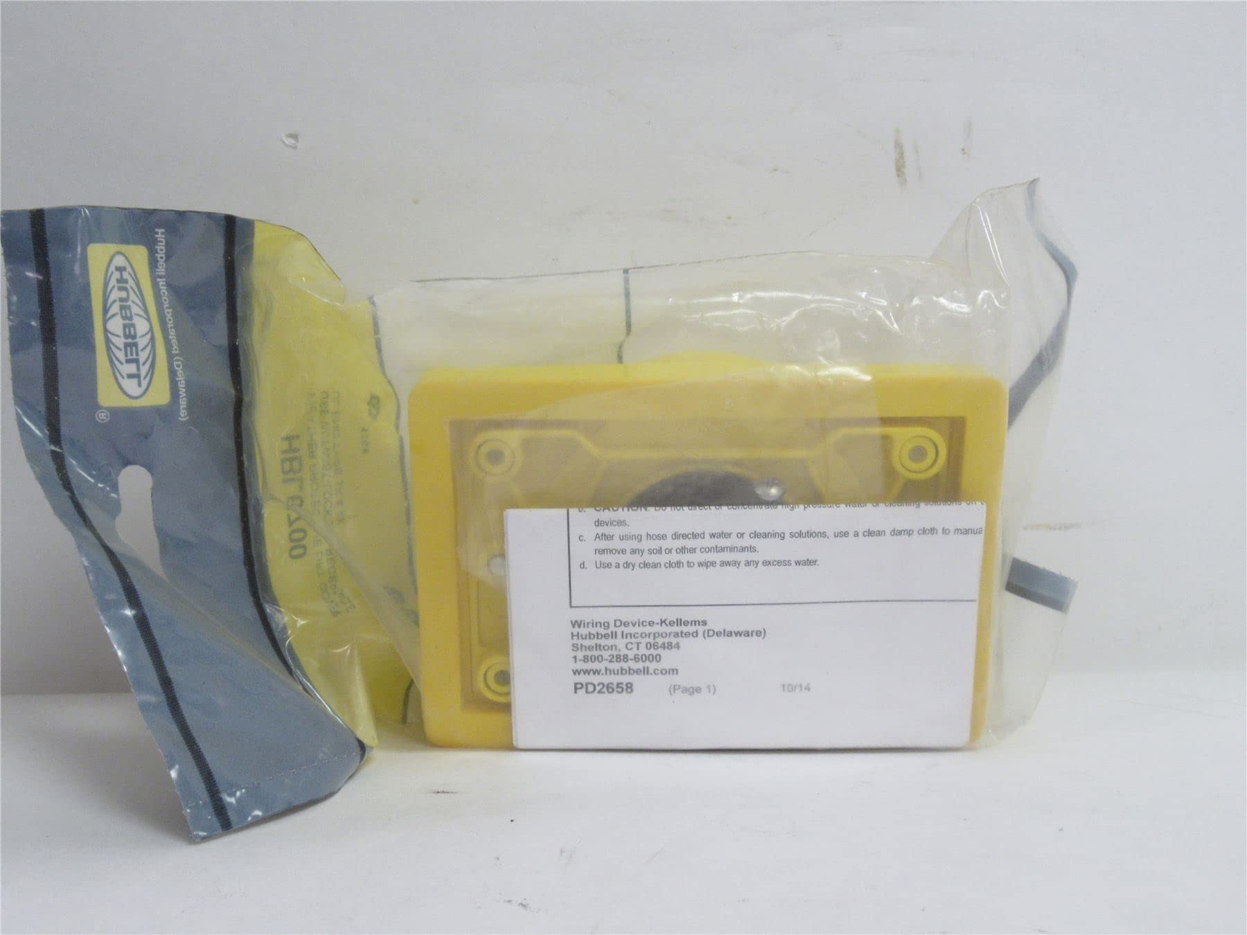 Watertight Devices, Accessories, Weather Protective Lift Cover, Yellow, for use with Locking 20A receptacles