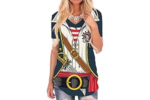 3D Print Pirate Shirt Costume Women