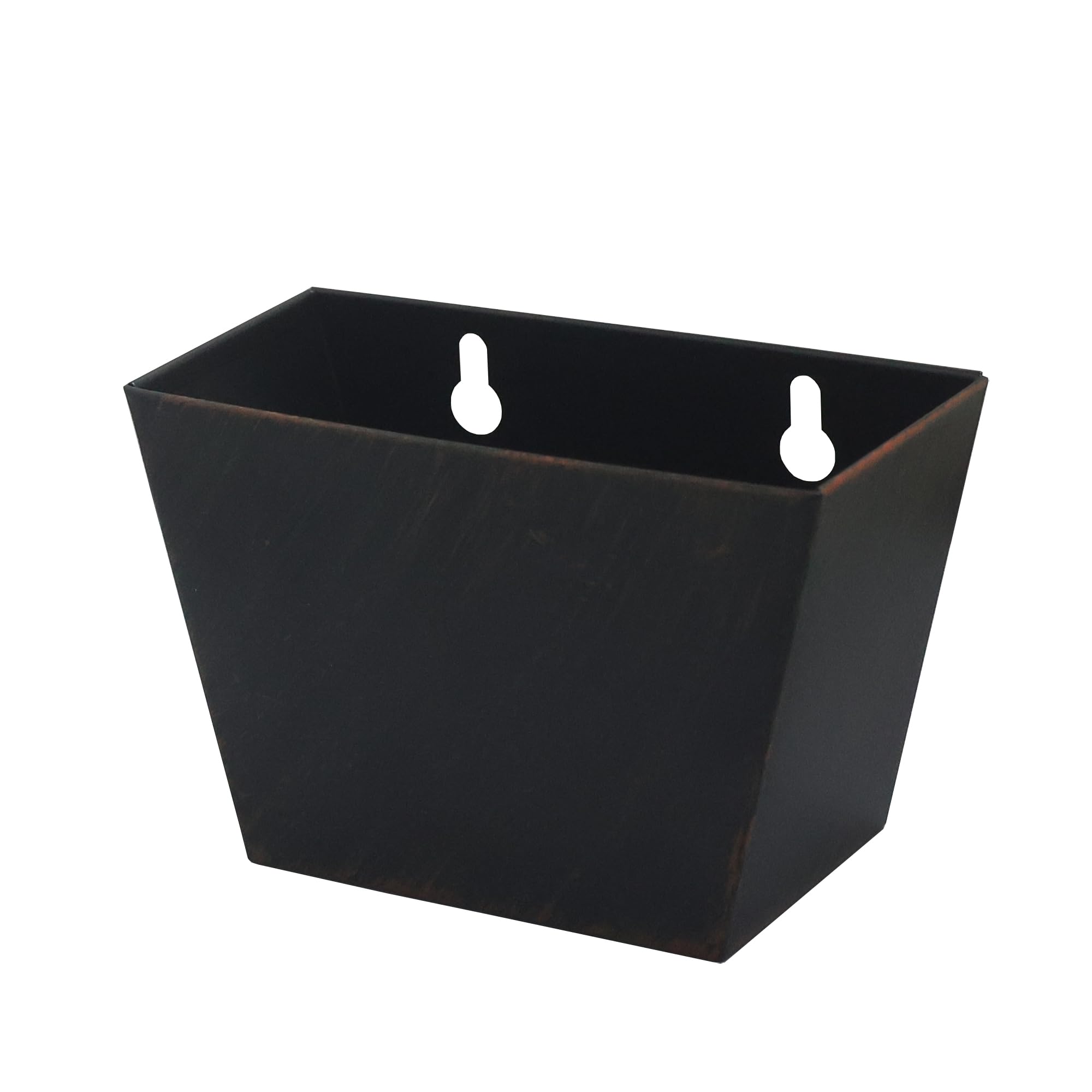 HAIICEN Rusty Blackish Wall Mounted Beer Bottle Cap Catcher Stainless, Mountable Soda Bottle Cap Collector Bucket Outdoor with Drain Holes