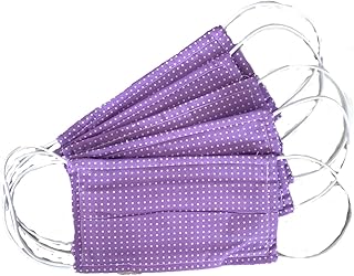 Pack Of Five Lilac pin spot Face Mask, Pack of face masks, Reusable face mask, washable face mask, cotton face mask, patterned face mask, lilac face mask