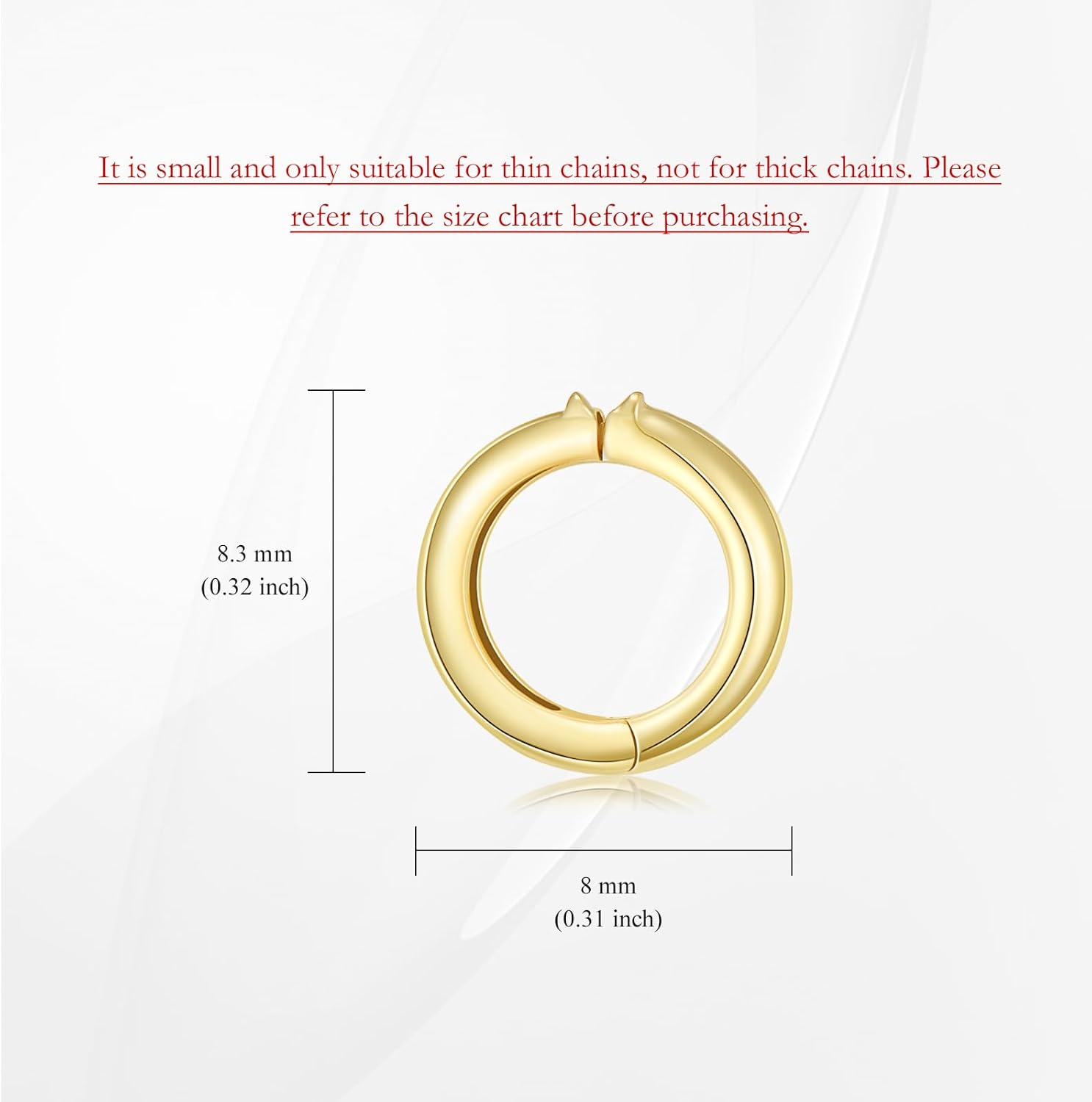 10K Gold Jewelry Clasp Necklace Extender Clasp Bracelet Extension Connector for DIY Necklace Bracelet Anklet Jewelry Making (Style 7)