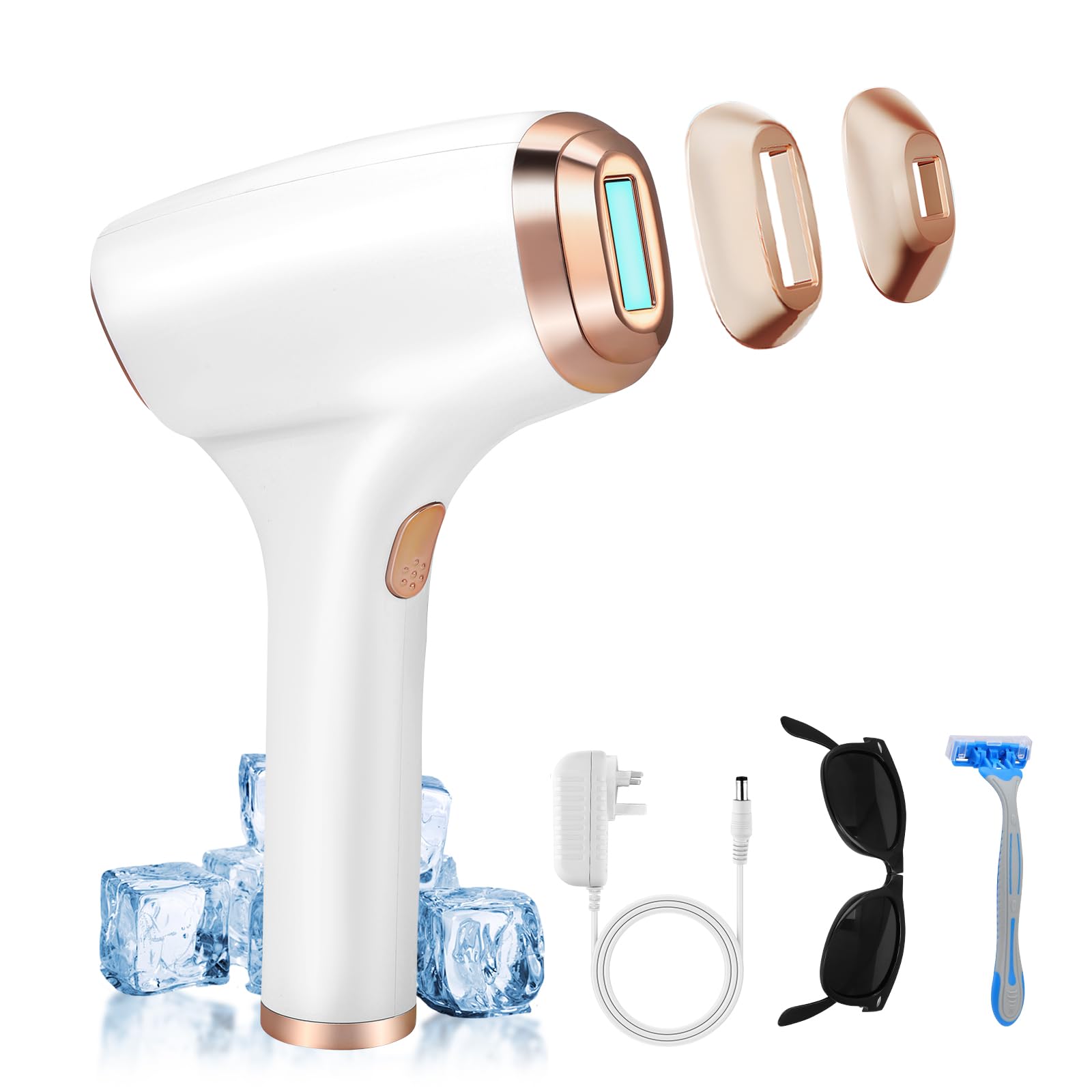 21J Depiladora Laser Mujer 3 en 1, HR/RA/SC 999.900 9 Nivel de EnergÃa IPL Indoloro Depiladora Electrica Mujer Pulsada Depilación Láser Mujeres y Hombres Para Cara, Piernas, Bikini, Axilas, Cuerpo