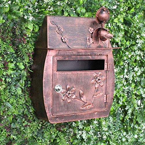 Style Vintage Handmade Creative MailboPB9rrg Letter Box Decoration Crafts Garden Decor Mail Box (Color : E) (E)