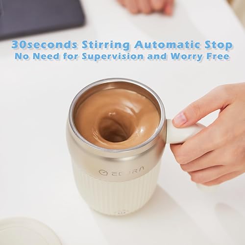 Miniatura 3 de Taza mezcladora eléctrica Taza de café recargable autoagitable magnética taza de acero inoxidable para oficinacocinaviajescafé caserochocolate
