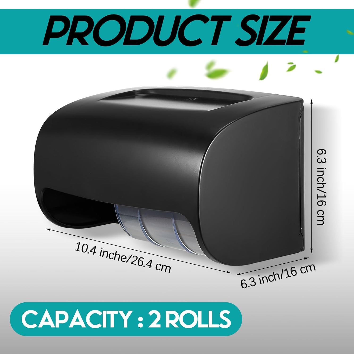 Maxcheck 2 Pcs Commercial Toilet Paper Dispenser Wall Mount Double 2 Roll Locking Toilet Paper Holder Compact Side by Side Design Tissue Papers Dispenser for Bathroom Office Public Spaces