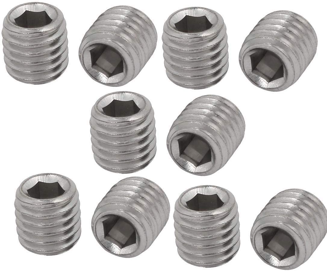 Bulldog Raw Power Silver Grub Screws M5 X 5Mm (20 Pack) A2 Stainless Steel 5Mm Metric Threaded Socket Allen Key Flat Point Grubs Screw Free Uk Delivery