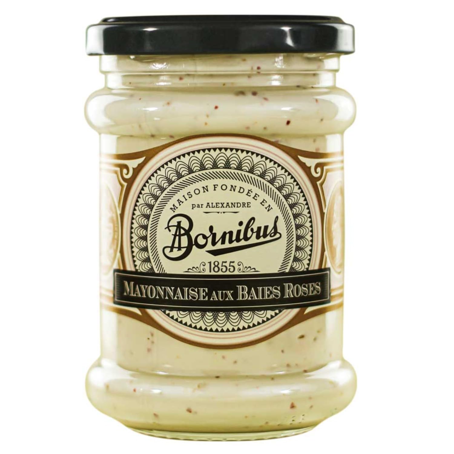Bornibus Mayonnaise aux Baies Roses Mayonnaise mit rosa Beeren Frankreich inkl. FeinWert E-Book (12 x 220g)