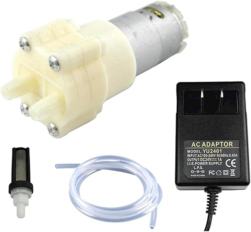 Miniatura 7 de CHANCS Bomba autocebante de diafragma 385 Bombas de agua de absorción de impactos DC 24V con tubo de silicona para el ciclo diario del agua