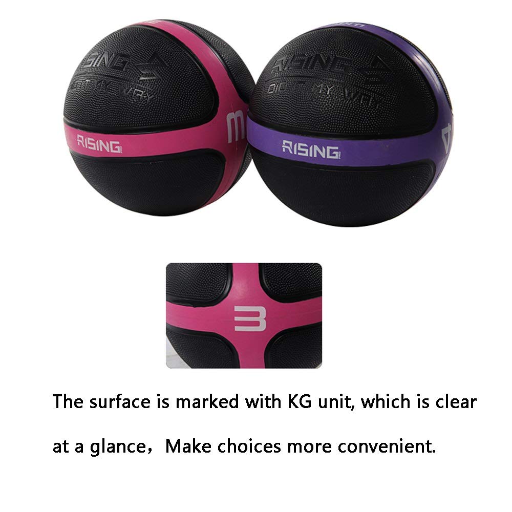 Medizinbälle Farbige Gummi Medizinball, Hohe Elastische Gymnastikball, Sportstudio Im Haus Muskelkrafttraining, 1kg, 2kg, 3kg, 4kg, 5kg, 6kg, 7kg, 8kg, 9kg, 10kg (Size : 4kg/8.8lb)
