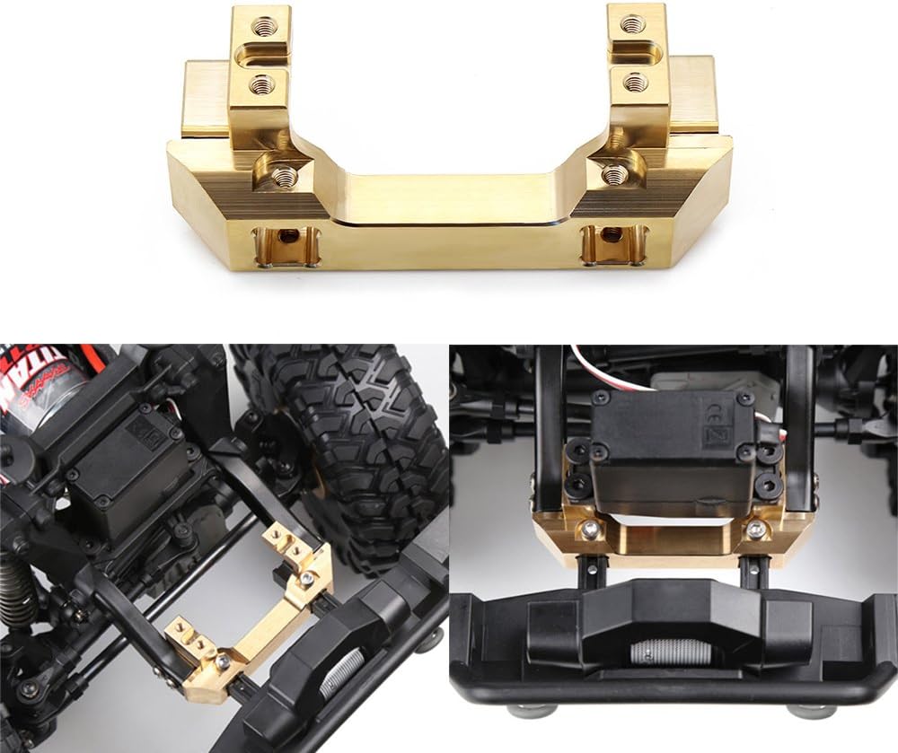 INJORA Servo Mount Metal Brass Front Servo Mount for 1/10 RC Crawler Car TRX4 TRX-4 Upgrade Parts