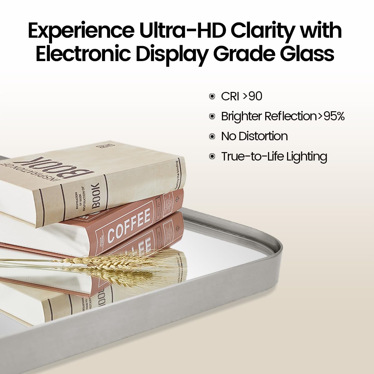 Amazon.co.jp: MOON MIRROR 24インチ x 36インチ つや消しニッケル