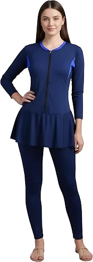 N-Gal Women Full Length Padded One Piece Swimming Costume|Swimsuit Set for Women