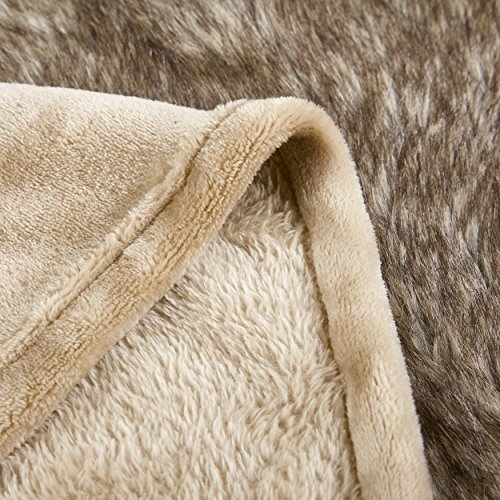 MERRYLIFE Throw Blanket for Couch|Ultra-Plush Soft Colorful Oversized | Chair Travel Plush Blanket Throws | (50" 60", Beige)