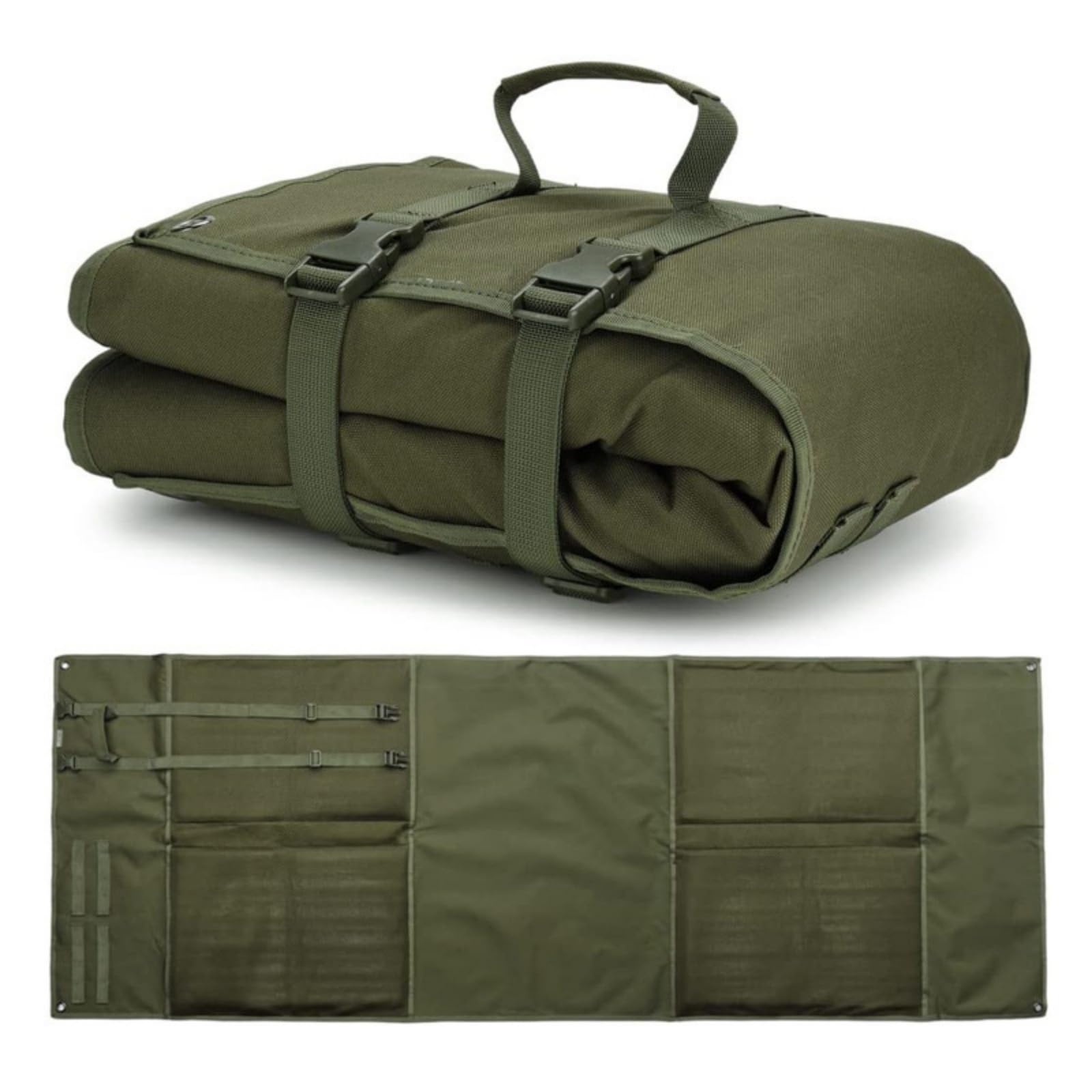 Peminkoo Manta de Tiro Mejorada Acolchada para Descansar al Aire Libre Enrollable de Tela Oxford Antideslizante Ligera Impermeable Resistente para Caza (200 x 74 cm)