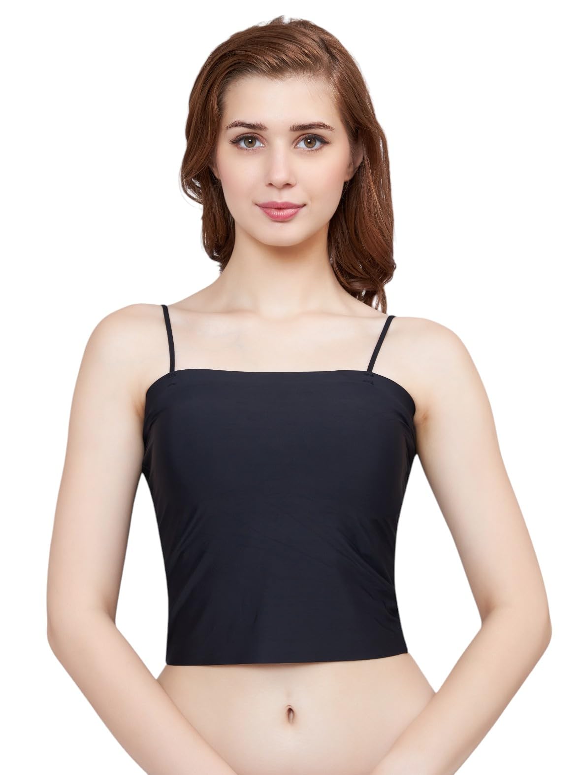 plumbury Women's Lightly Padded Seamless Built In Bra Short Slip Fitted Camisole-picture-11