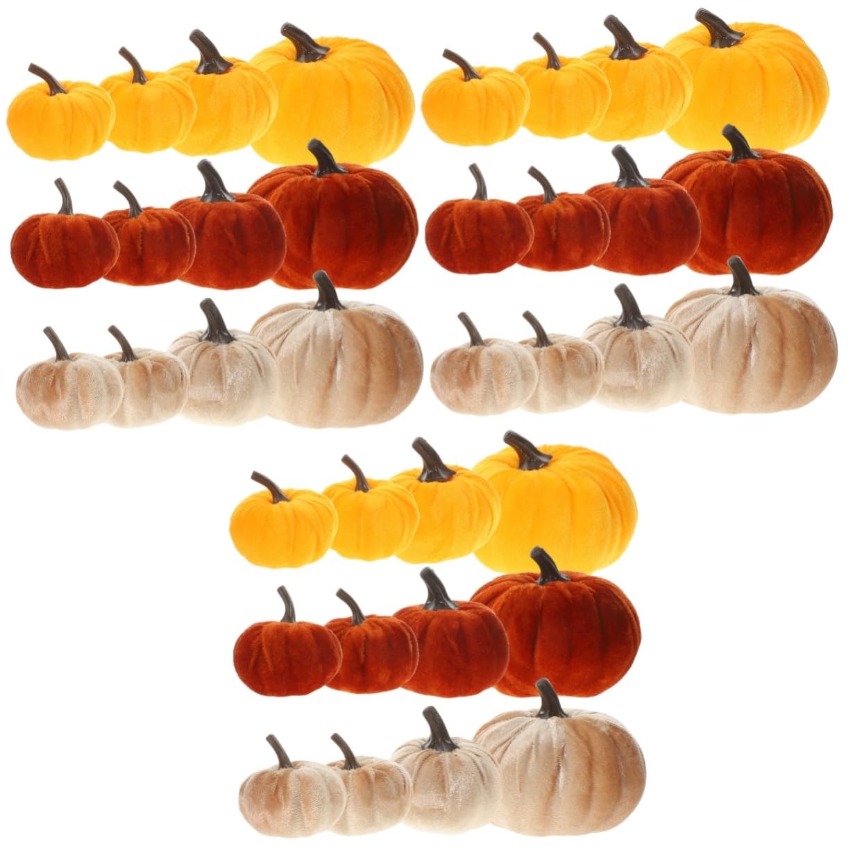 ABOOFAN 3 Set Di Zucca Di Simulato Decorazione Di Halloween Ornamenti Multipli Del Ringraziamento Set Di 12 Pezzi In Decorazioni Di Zucche Di Halloween 12 pezzi*3