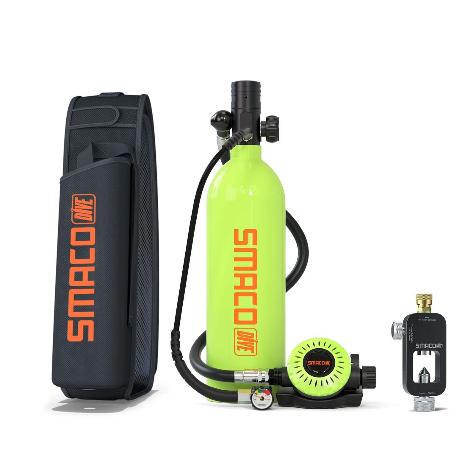 SMACO Tauchflasche Zum Sporttauchen S400Pro Tauchen Sauerstofftank mit 1L Kapazität Unterstützen Sie Unterwasseratmung (Nicht Mehr als 16ft) Neue Generation Tauchzylinder Unterwasseratemgerät