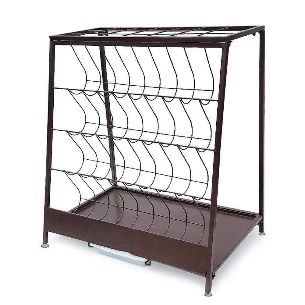 Porte-parapluie hôtel en fer trapézoïdal au design haut de gamme marron