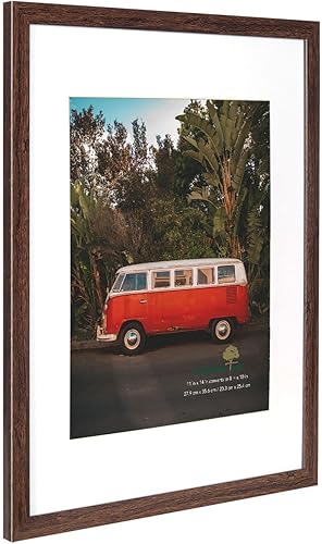 Vista 176 de Scholartree - Marco de fotos rústico de madera para mesa o montaje en pared. Beige,Negro,Marrón,Gris,2-Blanco,Azul,Marrón claro,Marrón