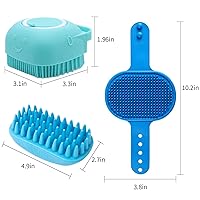 Vista 2 de Cepillo de baño para perros, cepillo de baño para mascotas, limpiador de jabón para perros y gatos de pelo corto y largo
