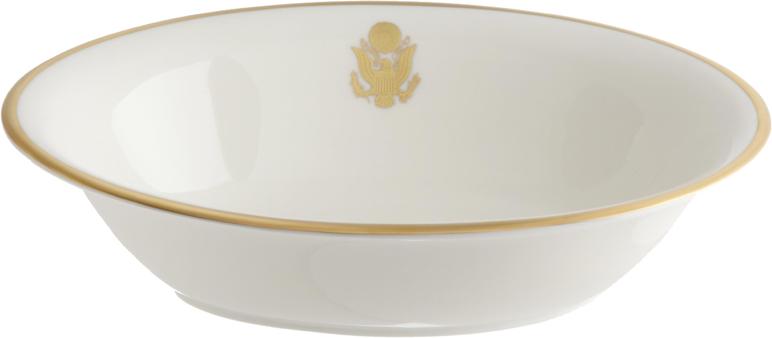Pickard"Gold Bracelet White with Eagle Crest" Fine China Oval Vegetable Bowl, 9-1/2-Inch