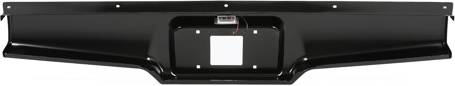 ECOTRIC Rear Bumper Roll Pan Compatible with 1982-1993 Chevy S10 GMC S15 Sonoma W/Light Pickup Steel