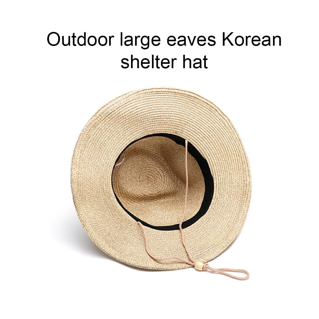 Restez confortable et élégant léger hommes grande taille chapeau de soleil papier large bord plage pliable casquette homme chapeau de paille