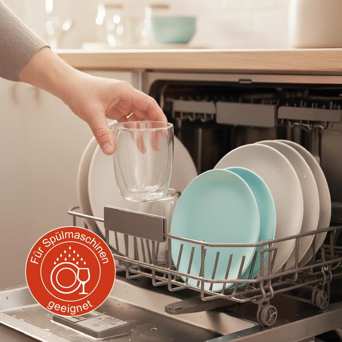 Szklanki do kawy z podwójnymi ściankami do cappuccino – zestaw 2 szt. 250 ml – wysokiej jakości szklanki do cappuccino – szkło odporne na zarysowania – szkło borokrzemowe – nadają się do mycia