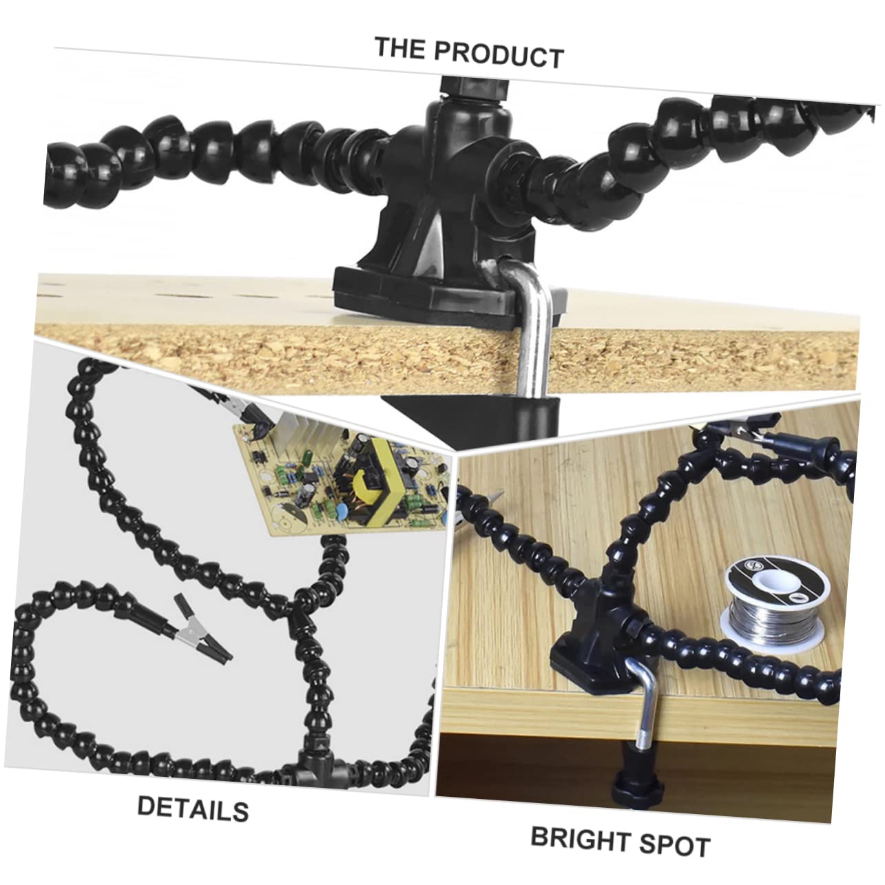 ARTIBETTER Third Hand Tool 360° Rotating Soldering Station Bracket for Electronics Repair