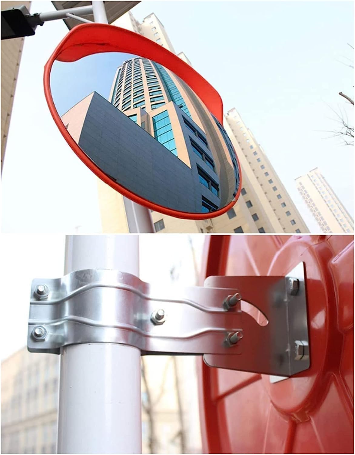FAXIOAWA Miroir de sécurité routière Convexe Miroir de Circulation Convexe pour la Route, Le Parking, Les allées, Les magasins et Le Bureau (Taille : 80 cm/31,5 Pouces)