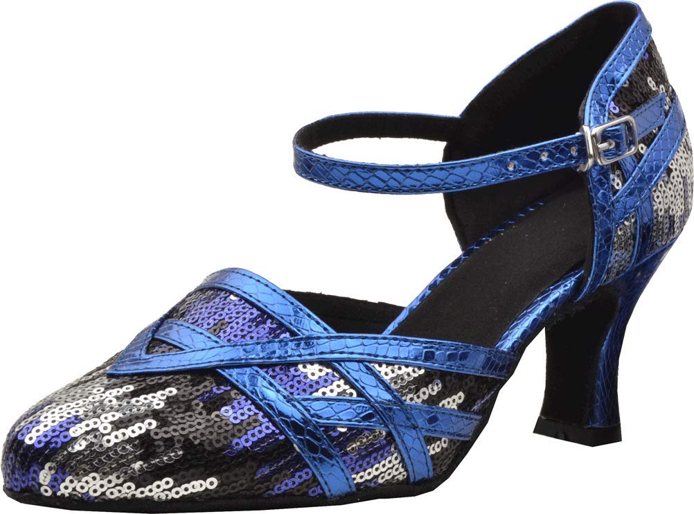 Scarpe da ballo latino Rumba da ballo con punta chiusa da donna