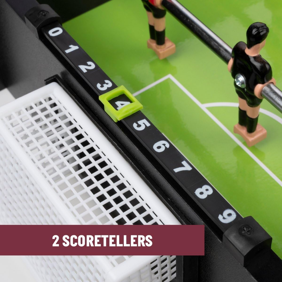 Umbro Mini Tischkicker - Kickertisch mit 12 Spielern - Kompakter Tischfußball - Inkl. 2 Mini Fußballen - Schwarz