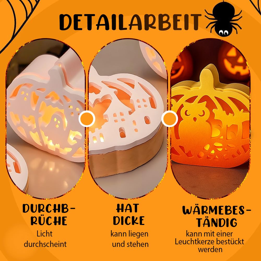 4-teilige Silikonformen Halloween - Kürbis Gießformen Für DIY Deko