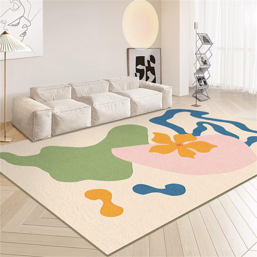 Tapis de chambre fille grand taille tapis enfant vert antidérapant pour salon