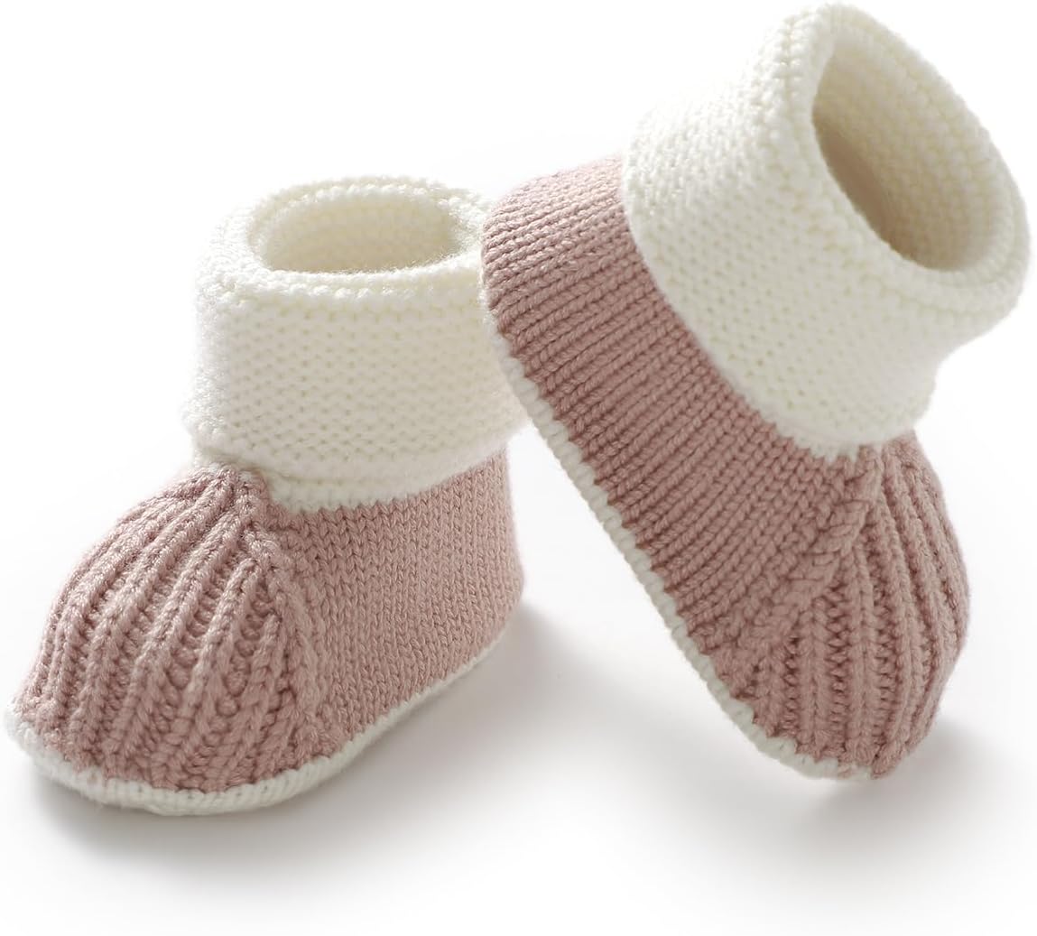 Baby Booties Newborn First Walkers Cozy Shoes Warm Knit Soft Toddler Infant Boy Girl Booties