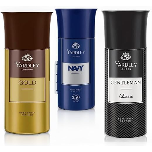 Yardley London Gentleman Range Deo Body Spray Tripack Class