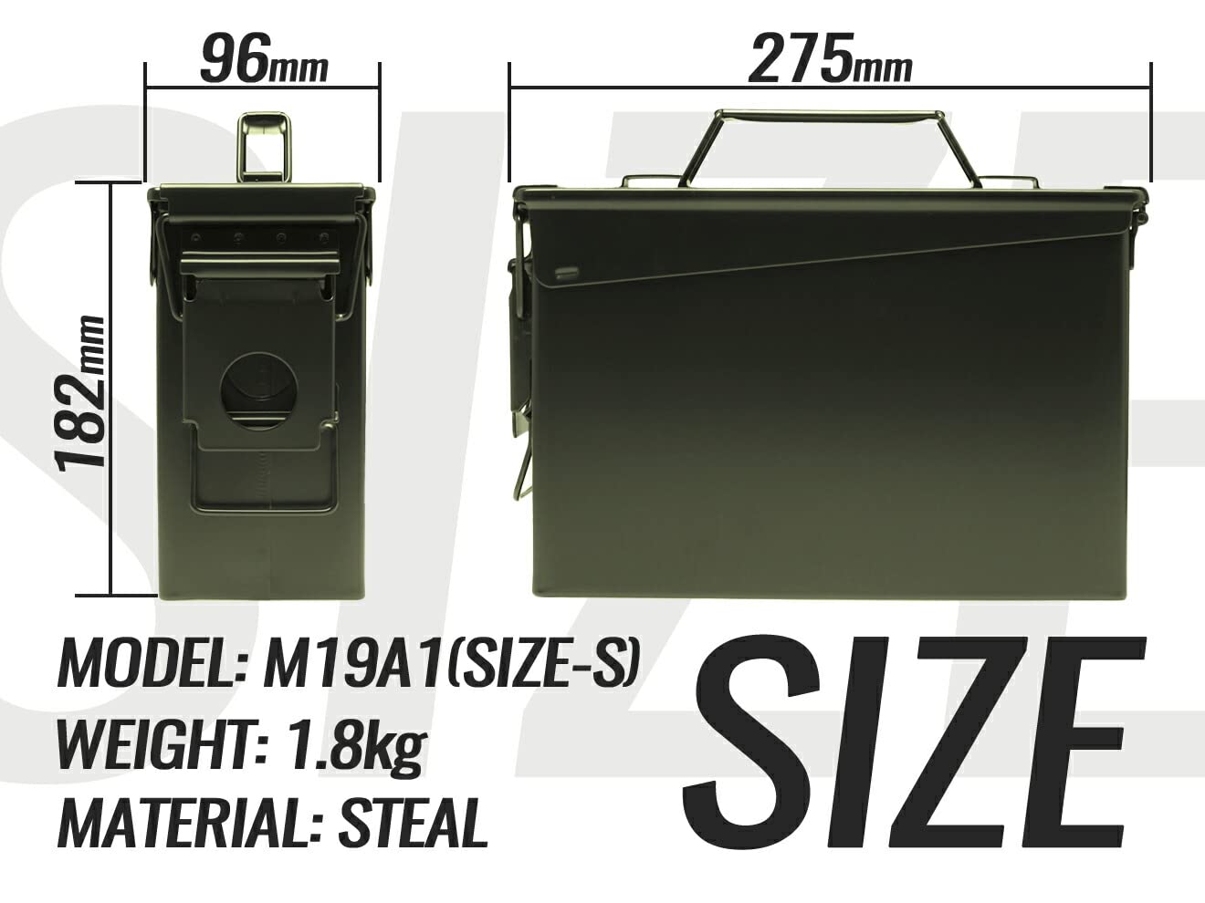 Amazon.co.jp: ジーテック M19A1タイプ 7.62 アンモボックス 2個セット