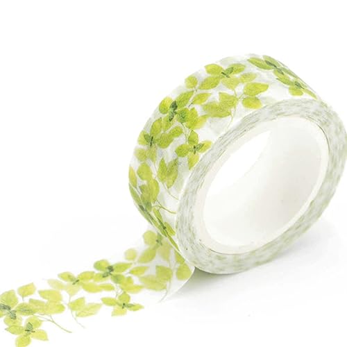 KKONION Cinta adhesiva decorativa para álbumes de recortes diseño de flores y plantas 5 piezas