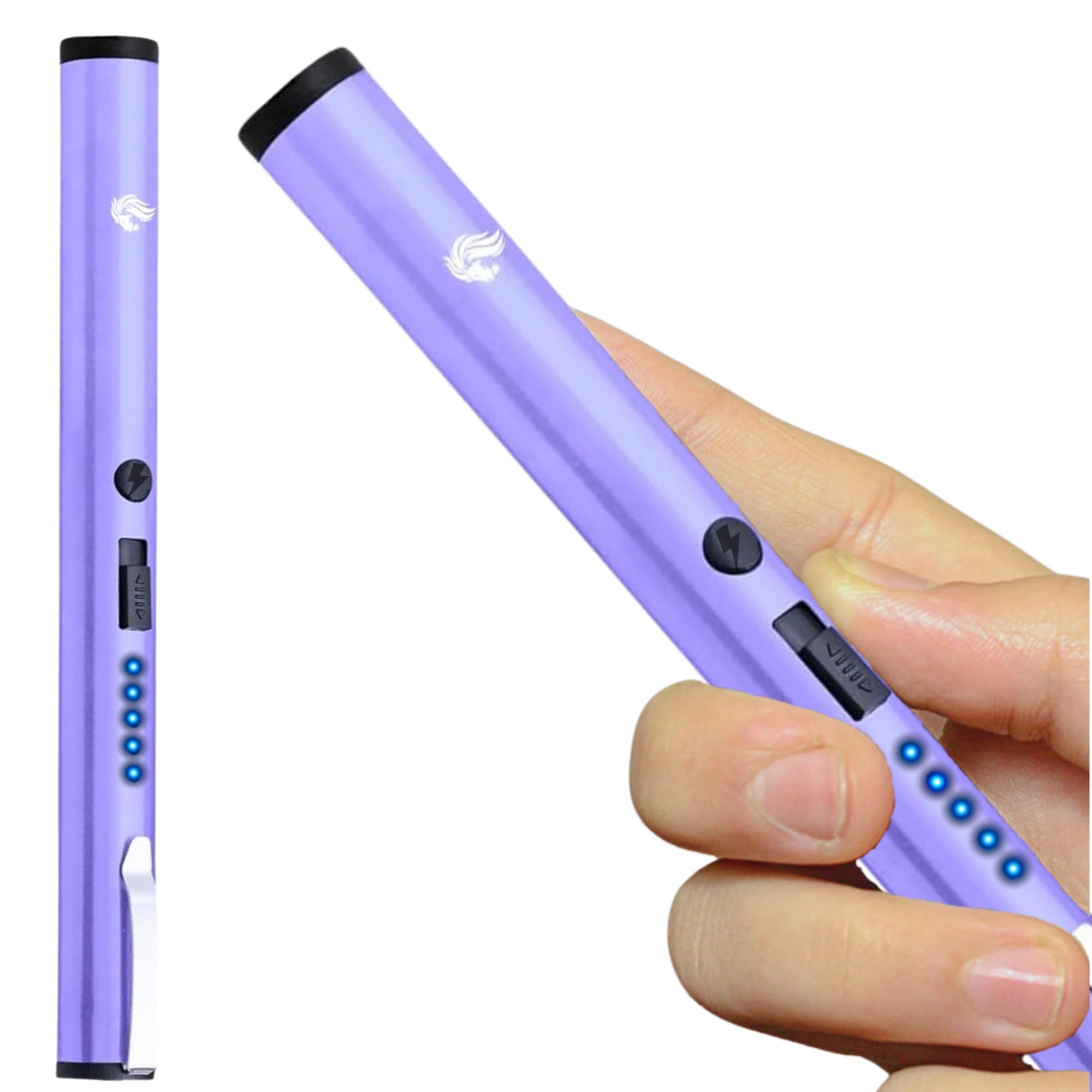 Odds Shifter's DefenPro 32,000,000 Stun Pen Stun Gun for Self Defense Tactical Stun Pen with USB Rechargeable, Battery Indicator, Durable Clip, Compact and Concealable for Protection