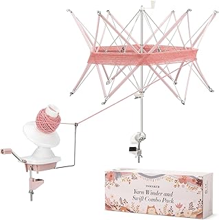 INMAKER Yarn Winder and Swift, Ball Winder and Swift Combo for Crocheting & Knitting, Quick Install Yarn Spinner, Essentia...