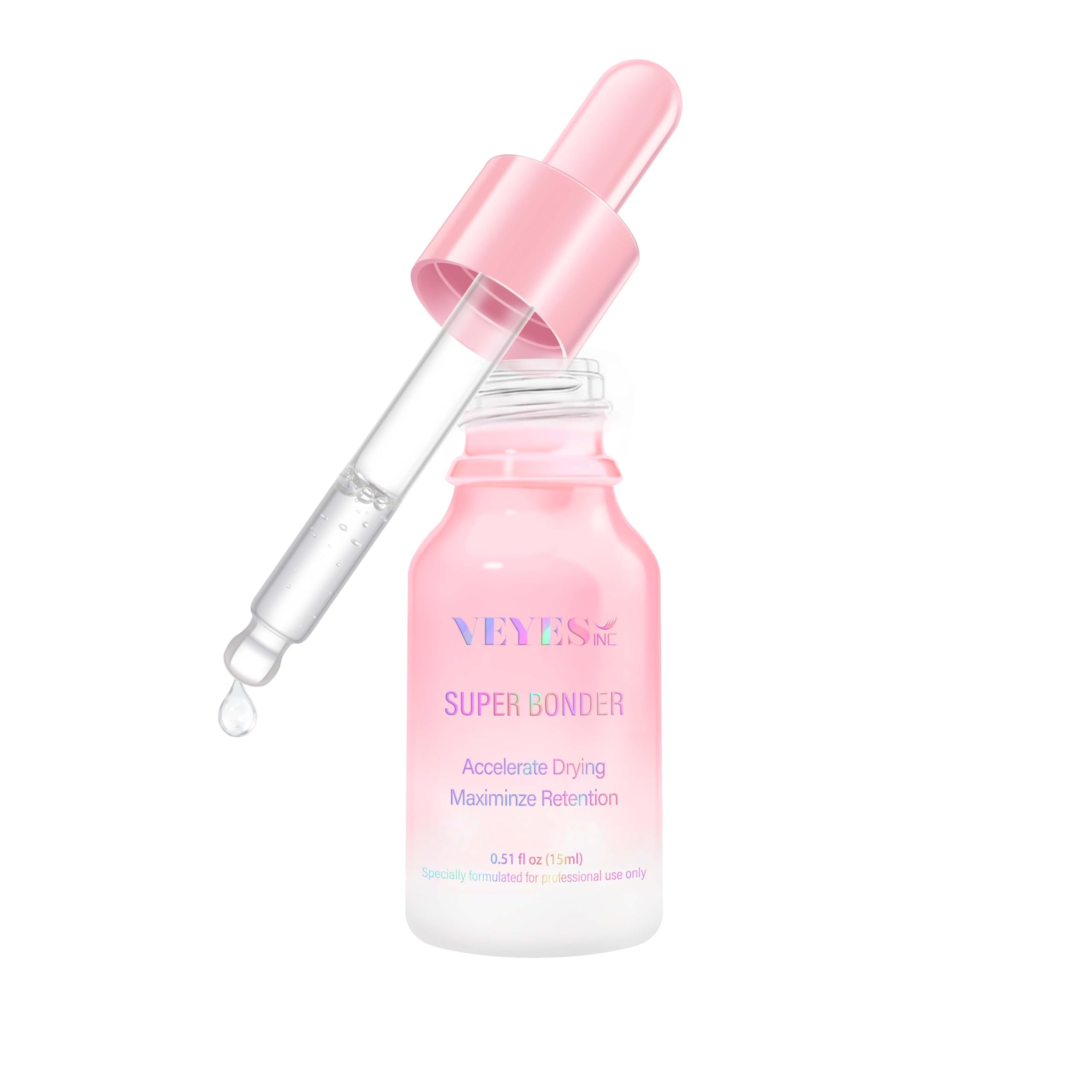 VEYES INC Super Lash Bonder for Eyelash Extensions. Glue Accelerator, Lash Sealant, Adhesive Companion, Reducing Glue Fumes and Extending Eyelash Retention Time. Professional Eyelash Supplies 15ml