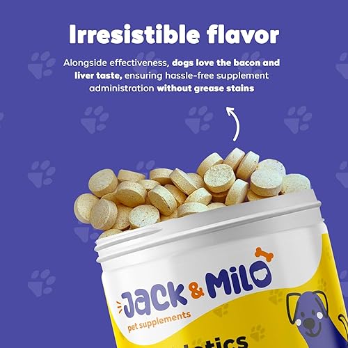 Miniatura 6 de Jack & Milo Probióticos para perros, enzimas digestivas, alergia y apoyo inmunológico, probióticos para perros, grado veterinario, 7.5 mil millones