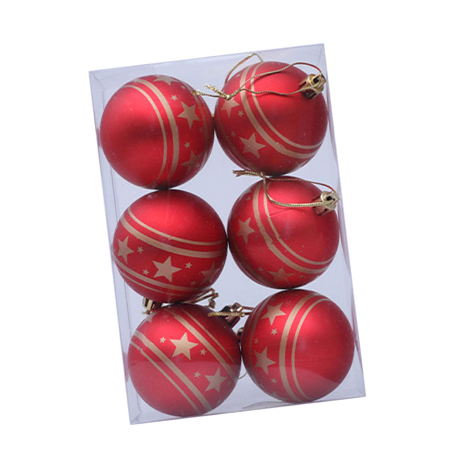 6Pcs Christmas Baubles for Christmas Tree Hanging Ball Ornament for Wedding Winter Holiday Party Table Centerpieces Holiday Ball Ornament
