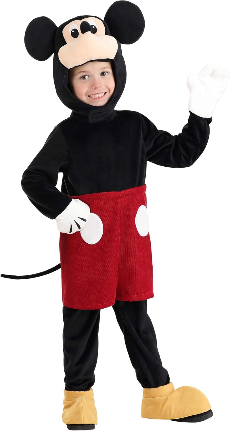 Disney Mickey Mouse Snuggly Costume for Toddlers | Boys Complete Dress-Up Outfit for Halloween & Everyday Adventures