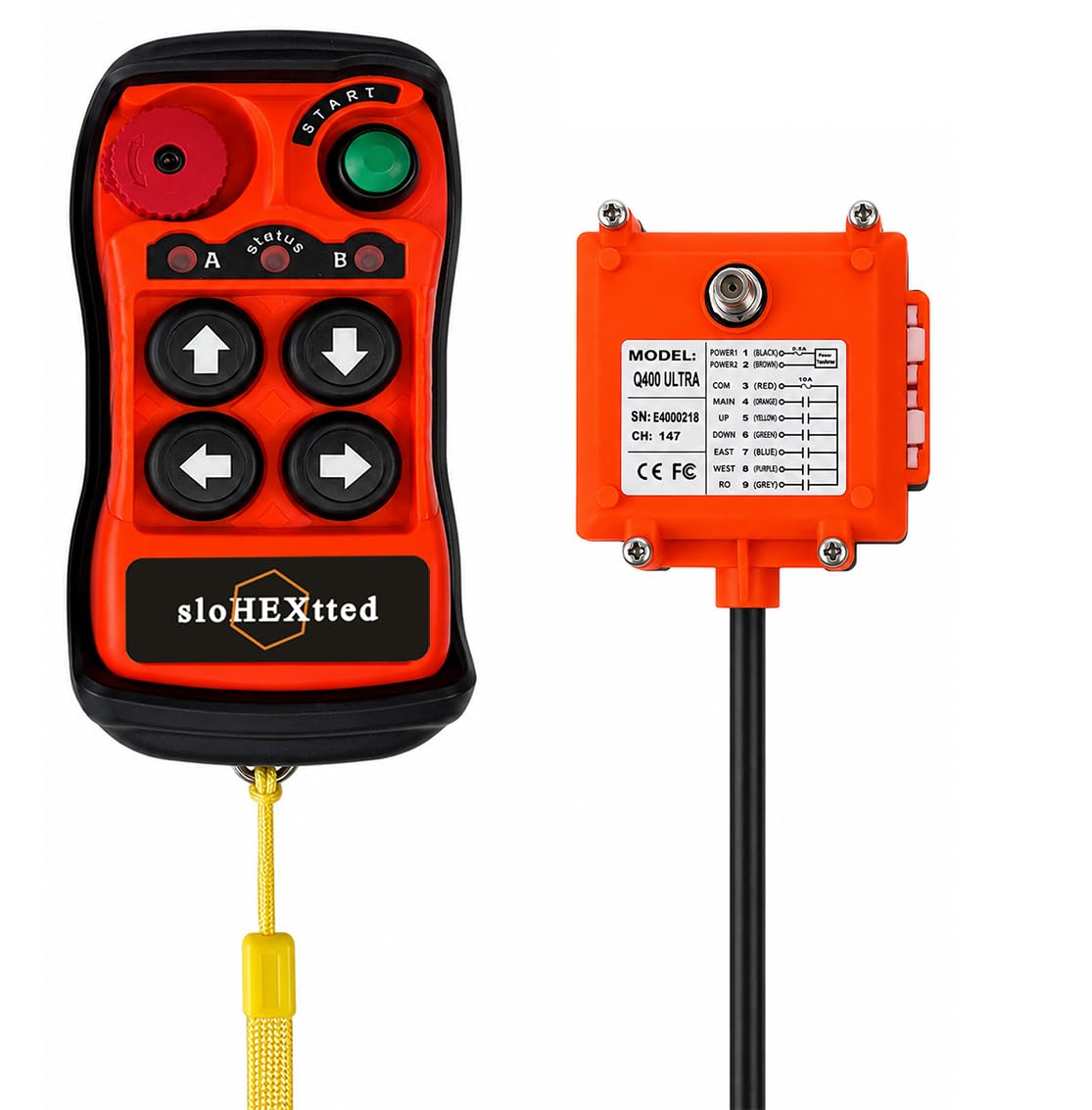 4 canali Pulsante Telecomando per gru senza fili Industriale Trasmettitore e ricevitore 12V 24V radio per Paranco elettrico a catena Argano Gru a ponte Controllore