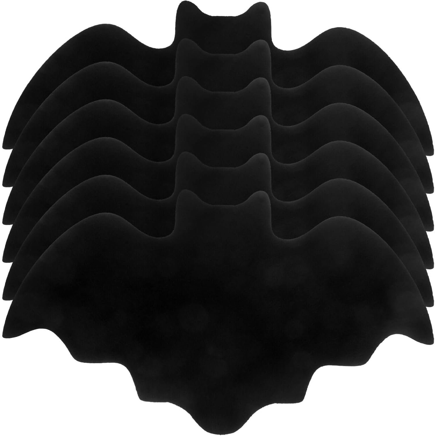 ABOOFAN 6Pcs Halloween Bat Placemats Set Non-Slip Felt Cutlery Mats Heat Resistant Table Mats for Dining Kitchen Party Decoration