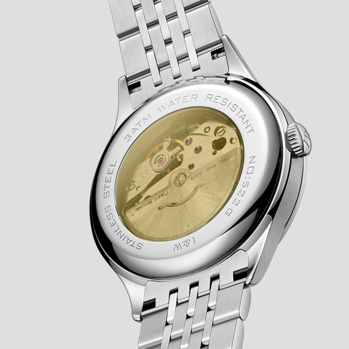 TEINTOP I&W Automatik Uhr Herren Mechanische Skelett Uhren Japanische Bewegung Armbanduhren